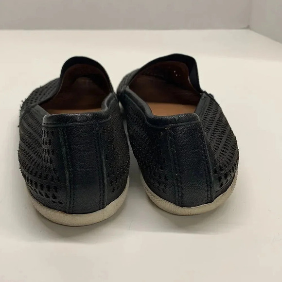 Frye Melanie Sneakers Perforated Laser Cut Logo Slip On Shoes Leather Black 5.5 - Picture 6 of 12